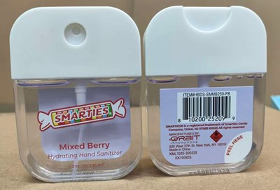 Label (Smarties Orange Hand Sanitizer  Mix Berry Compressed)